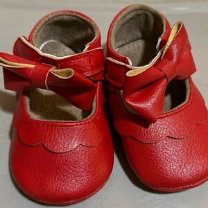 Charming Red Bow Baby Walker Shoes